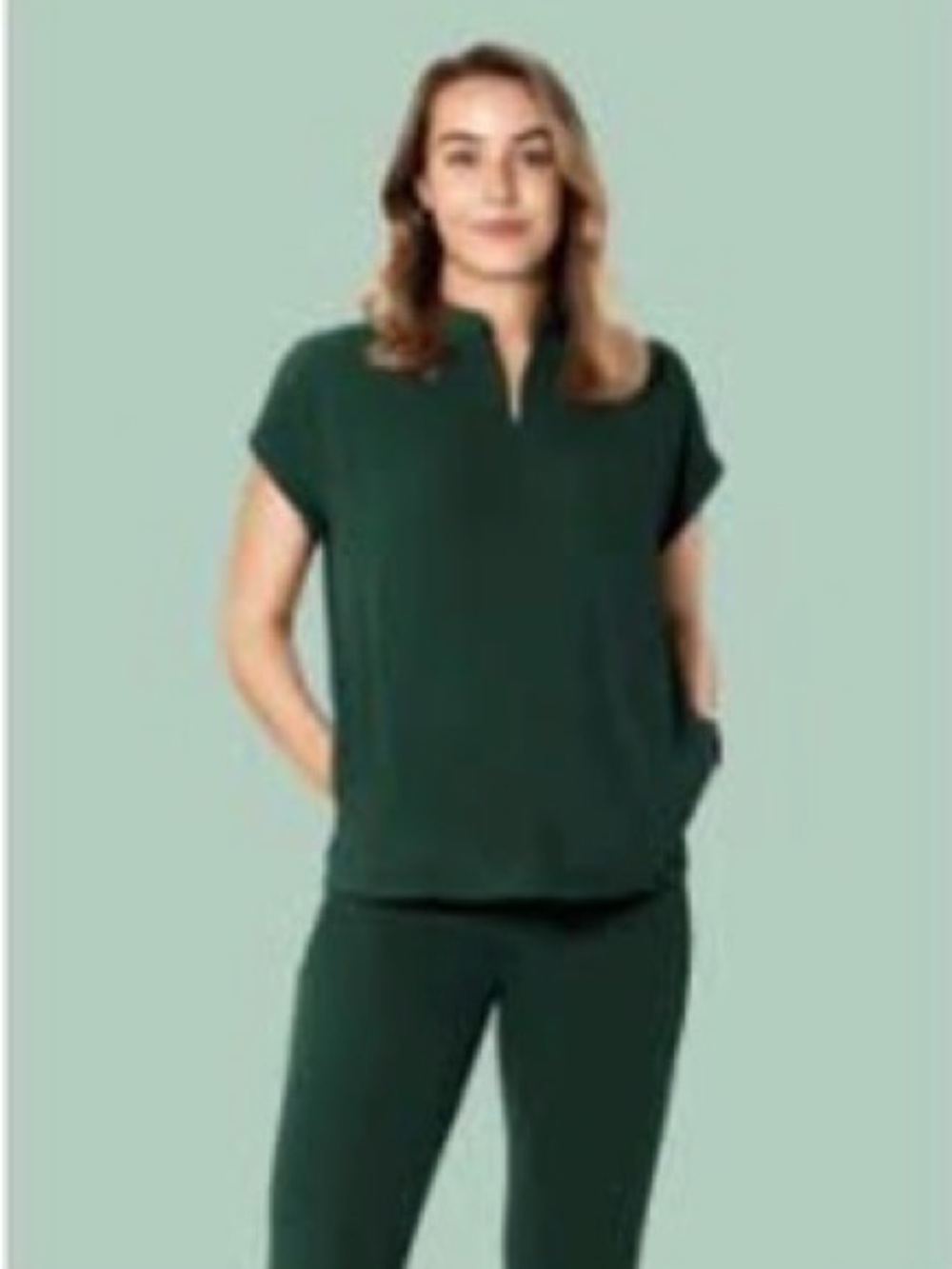 Mandala Scrubs Mandarin Collar  Dolman Top